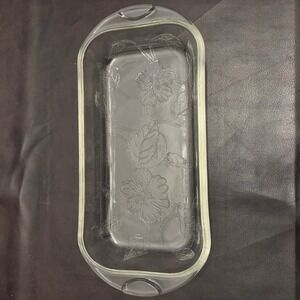 1940's‎ S R Casserole Dish Sears and Roebuck Hibiscus pattern Ovenware